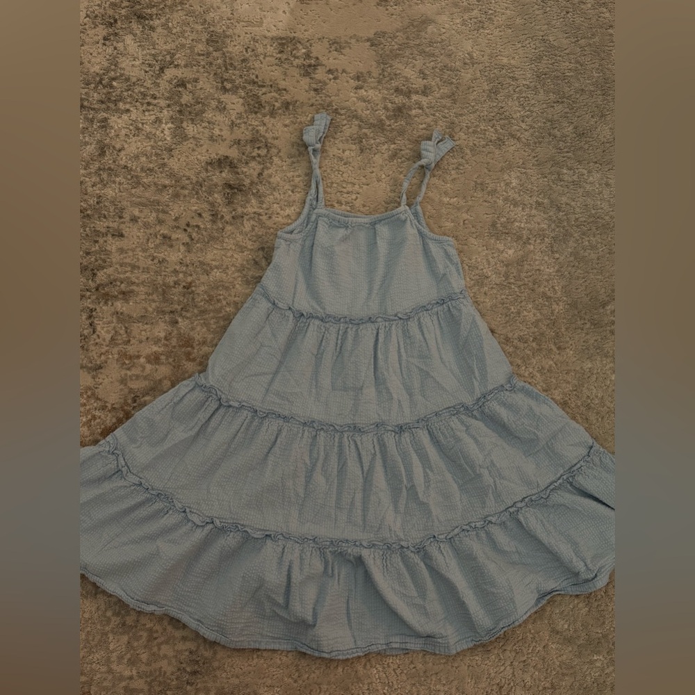 H&M Light Blue Tiered Kids Dress
